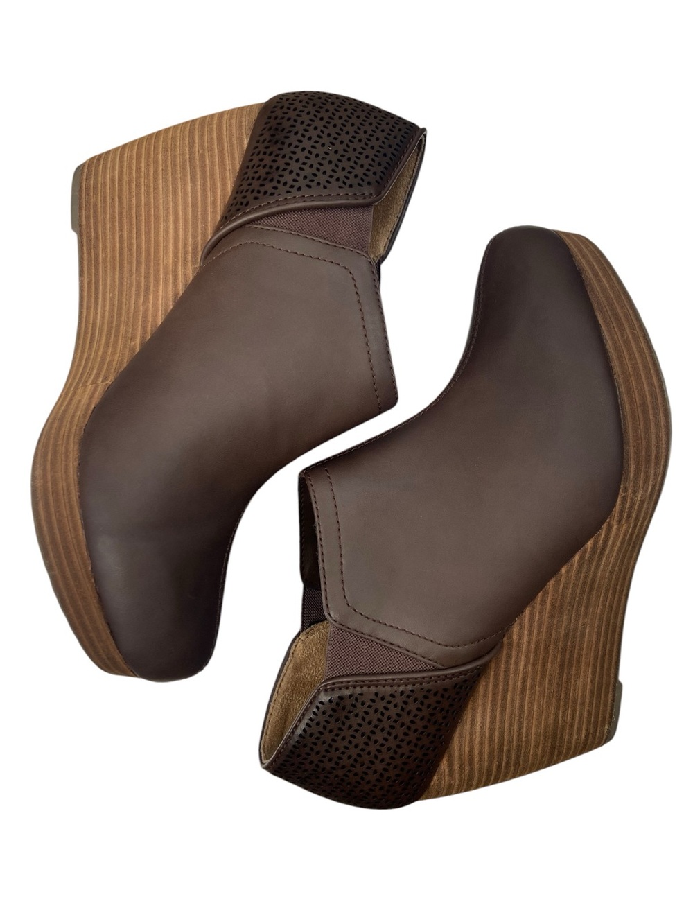 Dr. Scholl's Brown Harlow Wedge Booties 10M